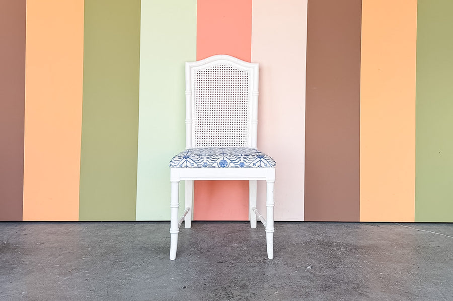 Faux Bamboo and Cane Side Chair