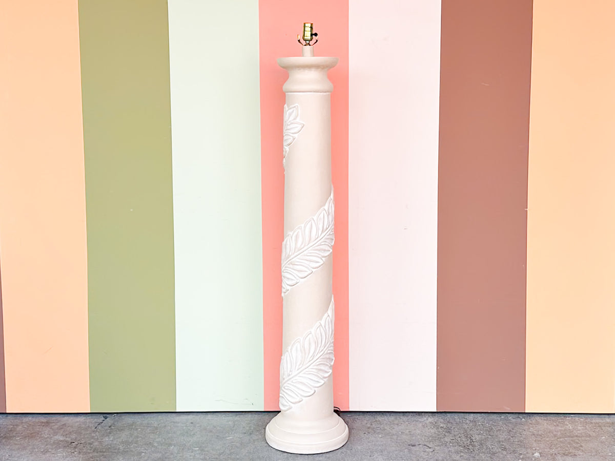Plaster Palm Frond Floor Lamp