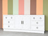 Palm Beach Style Faux Bamboo Credenza
