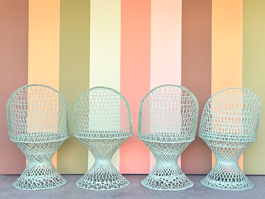 Seafoam Webspun Outdoor Dining Set