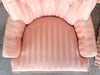 Pair of Pink Chic Upholstered Swivel Chairs