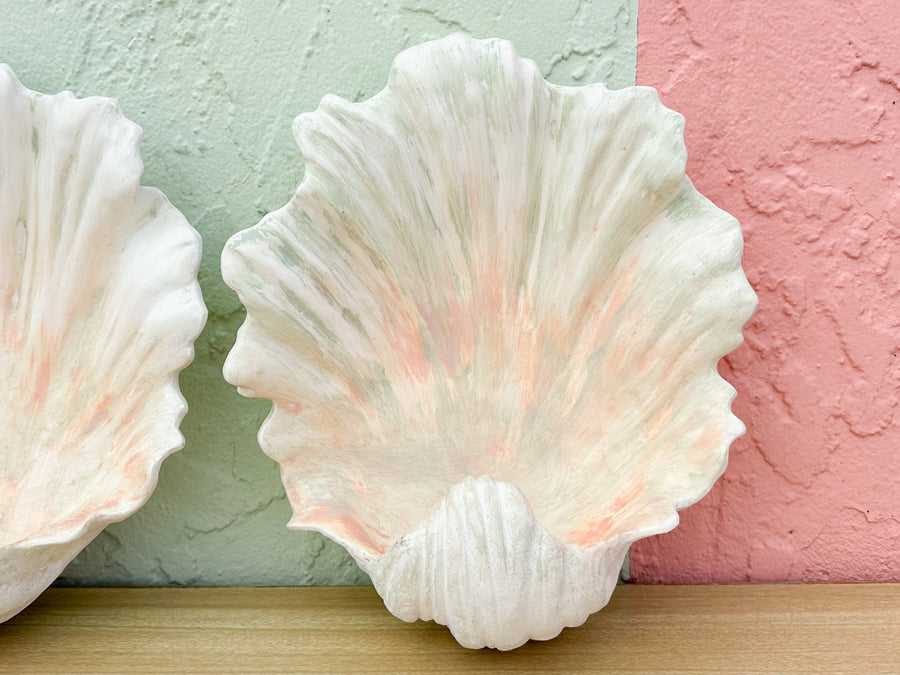 Pair of Clam Shell Wall Sconces