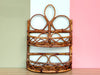 Whimsical Rattan Wall Shelf
