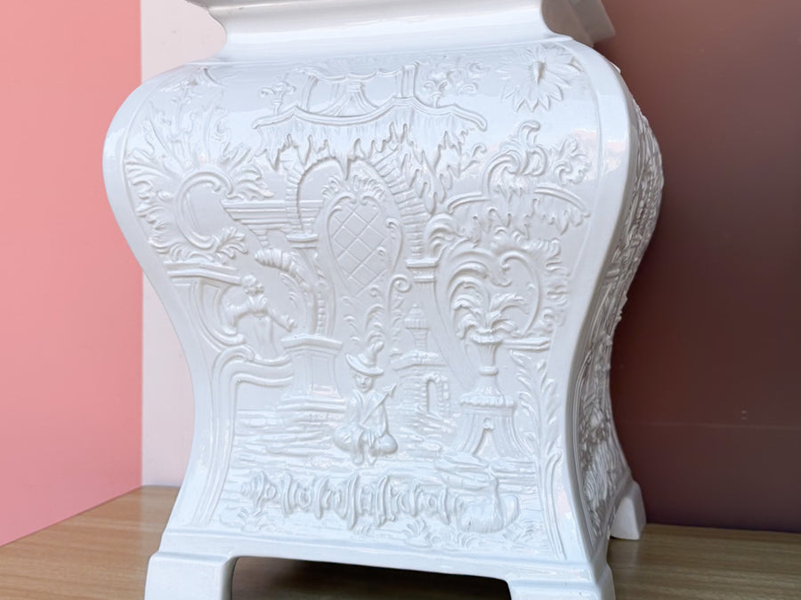 Pair of Italian Ceramic Pagoda Lamps