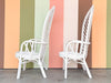 Pair of Palm Frond Rattan Accent Chairs