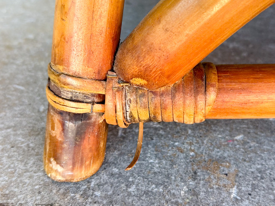Cute Old Florida Rattan Barrel Chair