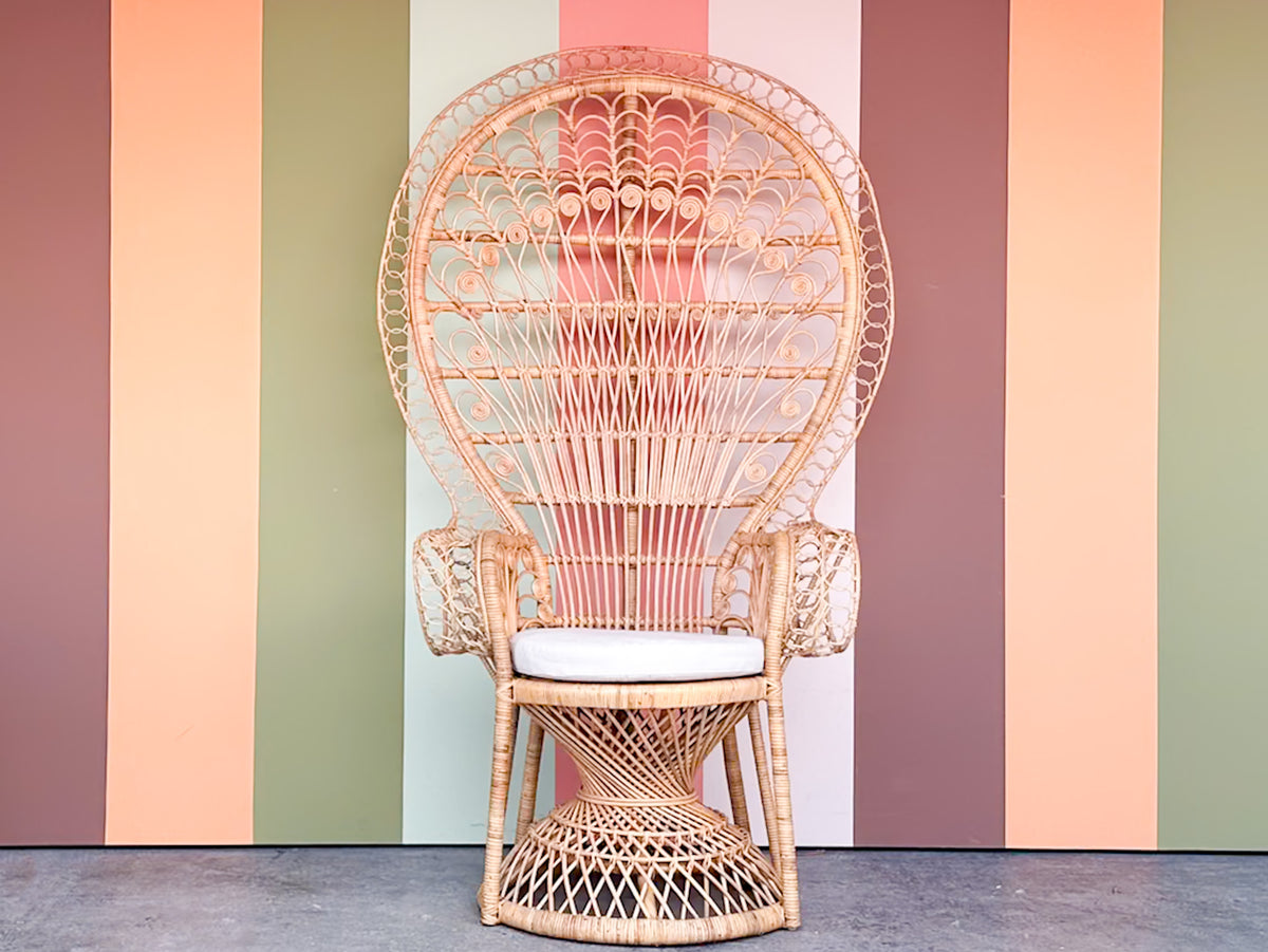 Fiddlehead Natural Rattan Peacock Chair