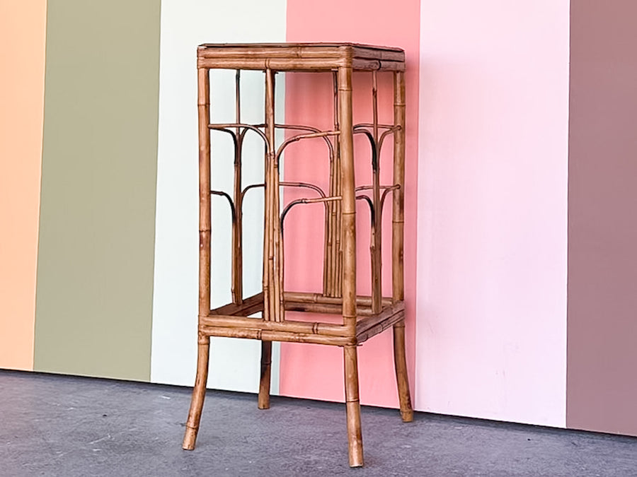 Tortoiseshell Rattan Plant Stand