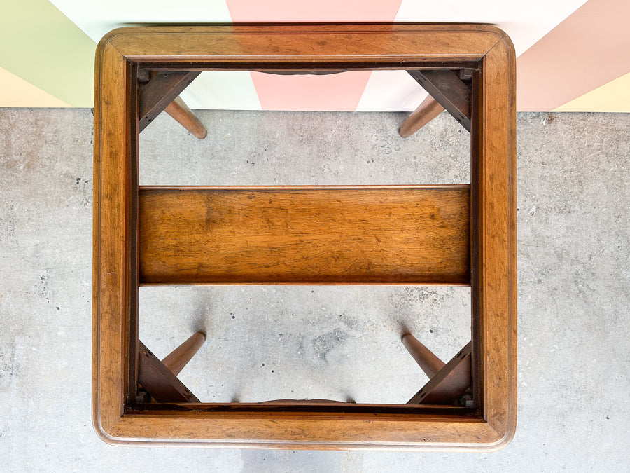 Drexel Shell Motif Wood Game Table