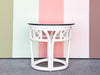 Palm Beach Chic Rattan Side Table