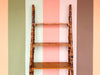 Tortoiseshell Rattan Leaning Etagere
