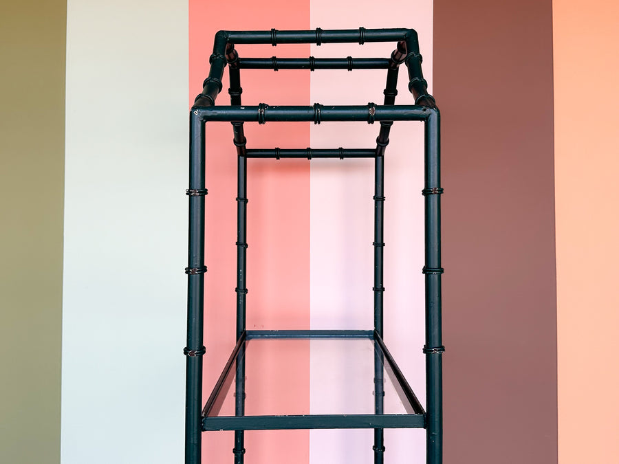 Faux Bamboo Metal Etagere