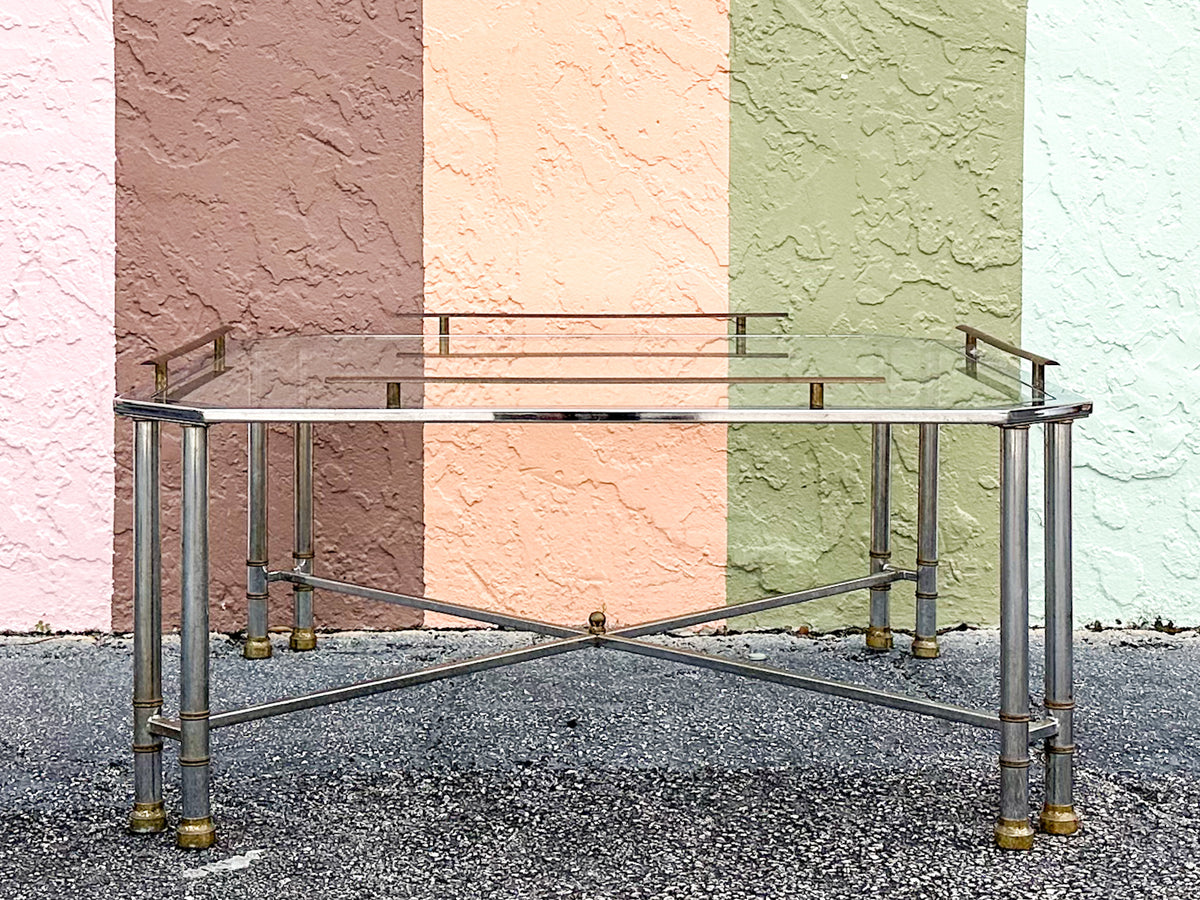 Metal Faux Bamboo Coffee Table