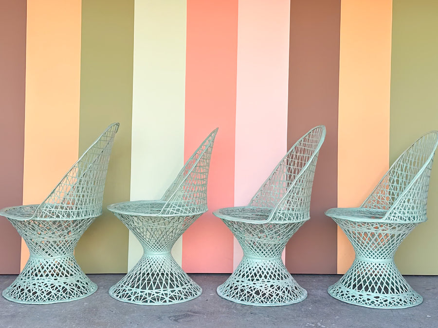 Seafoam Webspun Outdoor Dining Set
