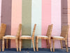 Set of Eight Baldwin Style Rattan Wrapped Dining Chairs