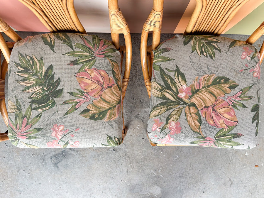 Set of Four Island Style Rattan Dining Chairs
