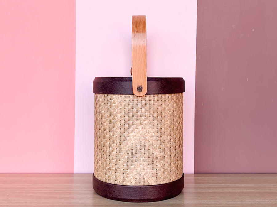 Wicker Wrapped Ice Bucket