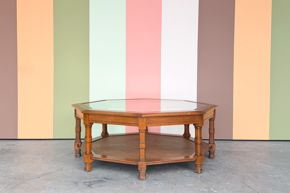 Handsome Faux Bamboo Coffee Table