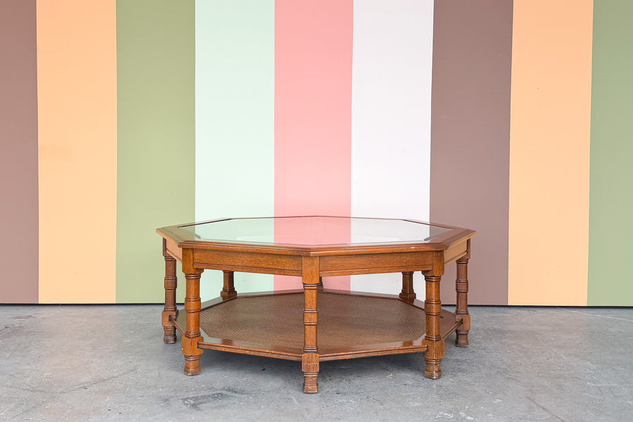 Handsome Faux Bamboo Coffee Table