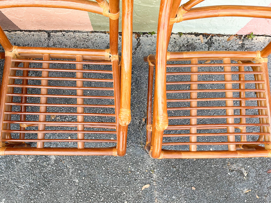 Set of Four Rattan Dining Chairs