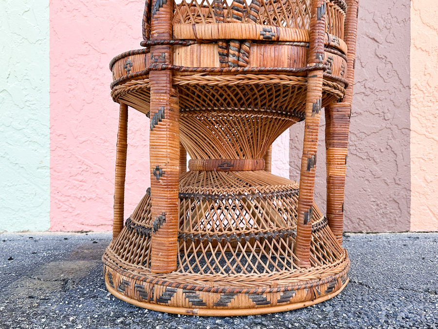 Petite Natural Rattan Peacock Chair