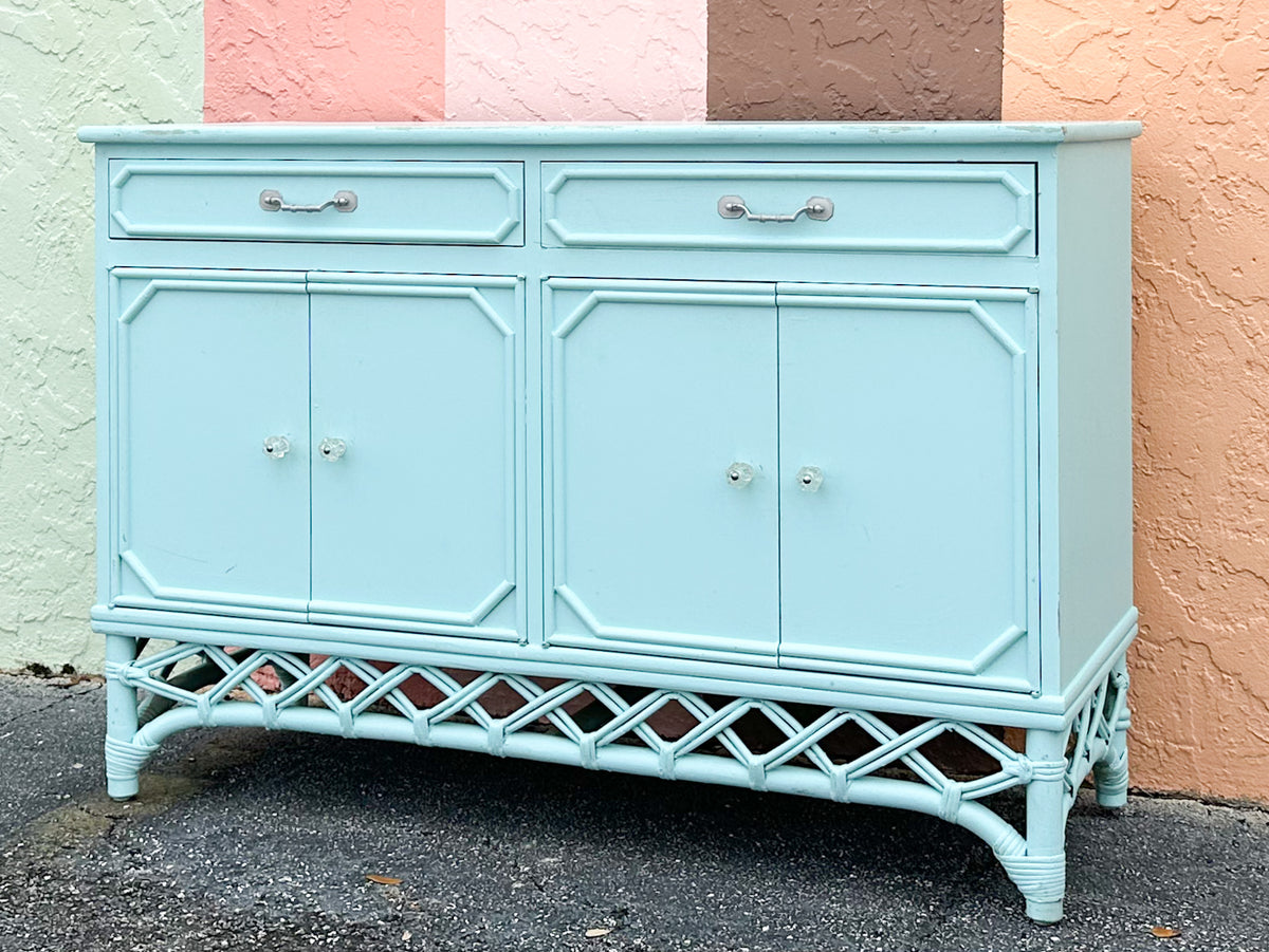 Ficks Reed Painted Rattan Server