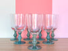 Set of Eight Seafoam Glassware