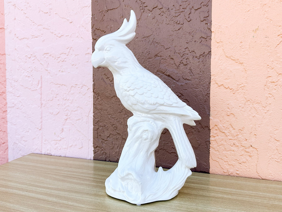 White Ceramic Cockatoo