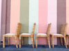 Set of Eight Baldwin Style Rattan Wrapped Dining Chairs