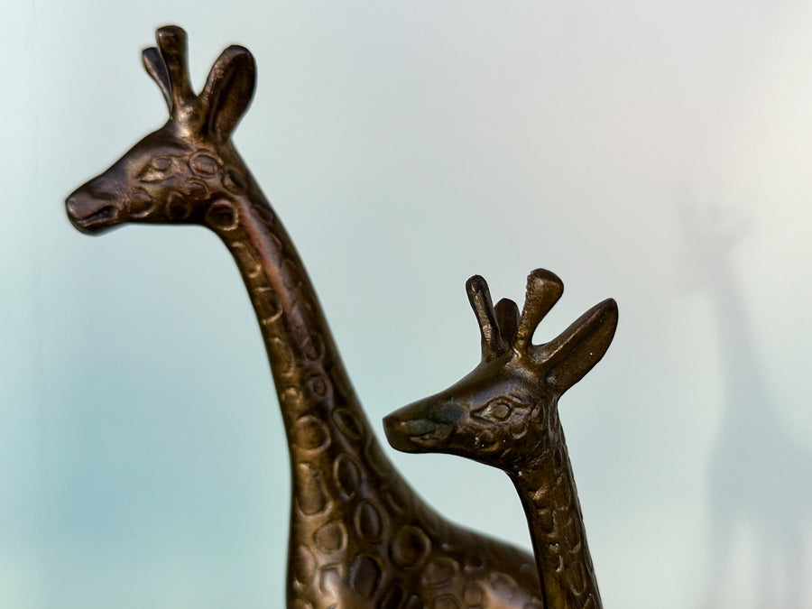 Pair of Petite Brass Giraffes