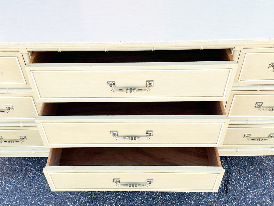 Seafoam Henry Link Faux Bamboo Dresser