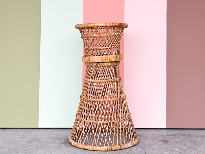 Woven Rattan Plant Stand