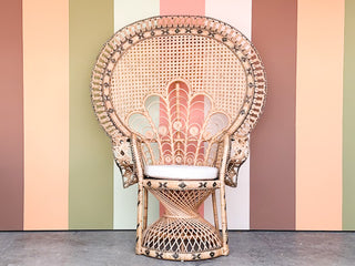 Natural Rattan "Tribal" Peacock Chair