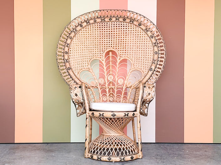 Natural Rattan "Tribal" Peacock Chair