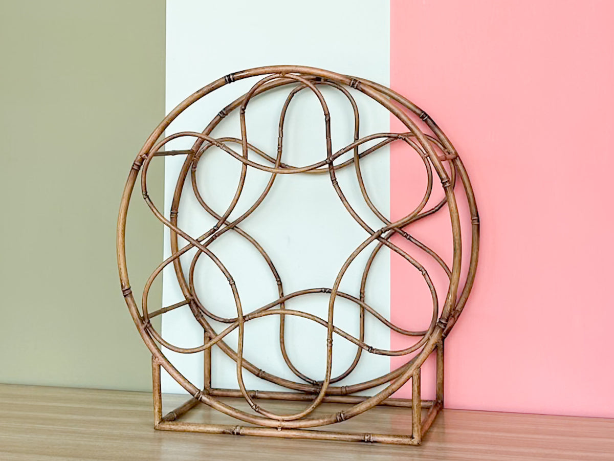Metal Faux Bamboo Wine Rack