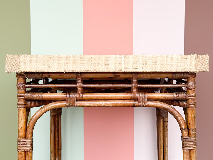 Seagrass and Rattan Game Table