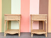 Pair of Whimsical Wicker Nightstands