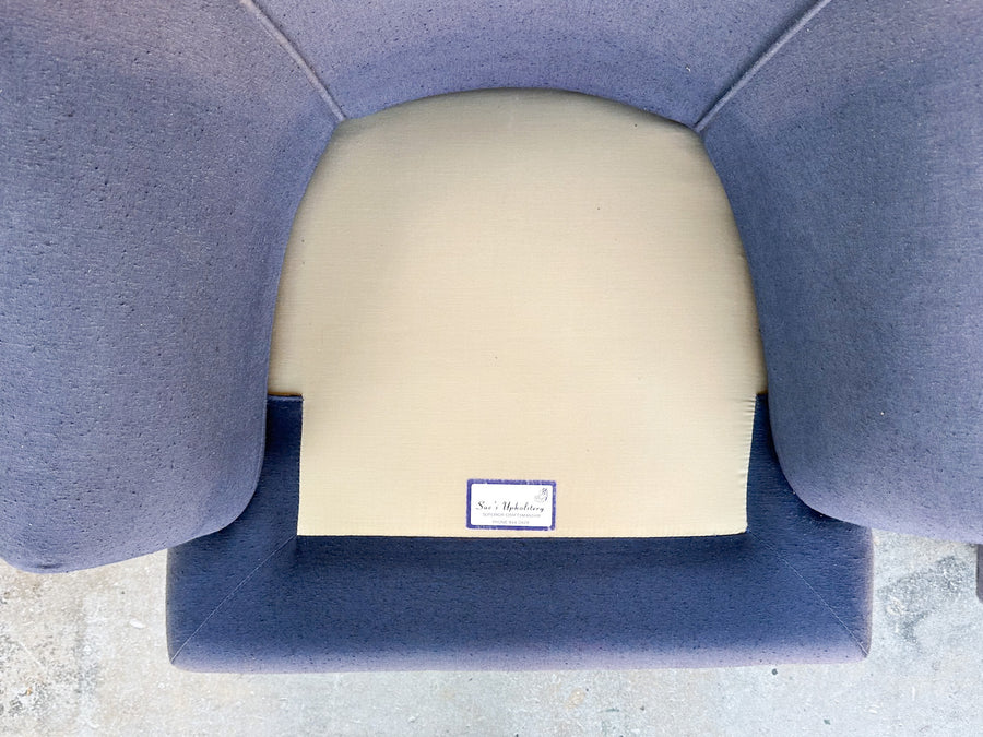 Pair of Cute Navy Upholstered Chairs