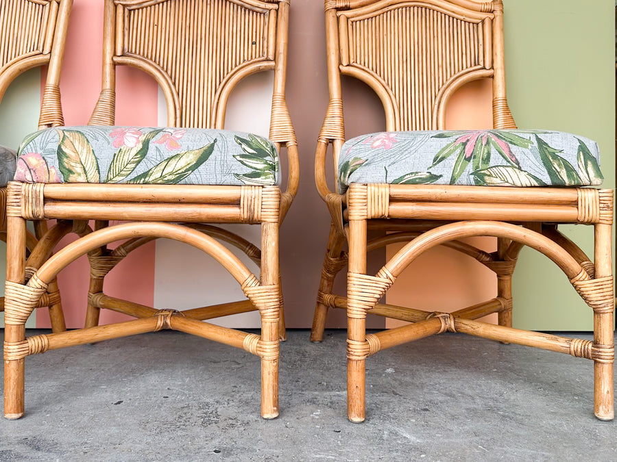 Set of Four Island Style Rattan Dining Chairs