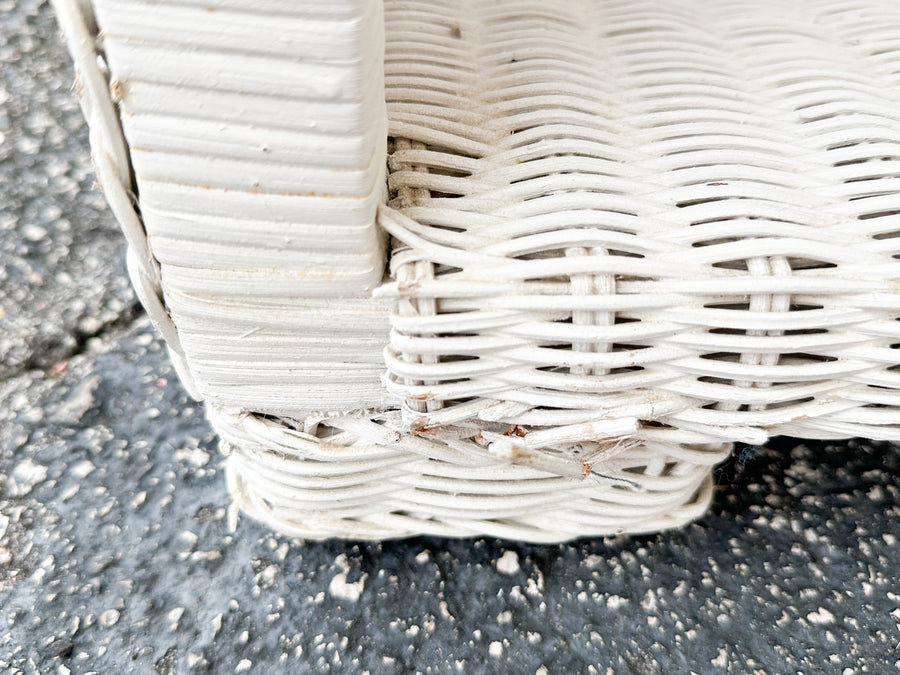 Pair of Waterfall Wicker Nightstands