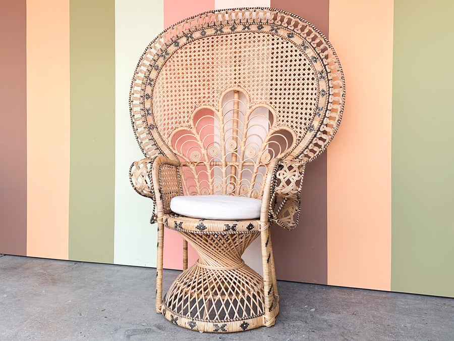 Natural Rattan "Tribal" Peacock Chair