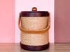 Wicker Wrapped Ice Bucket