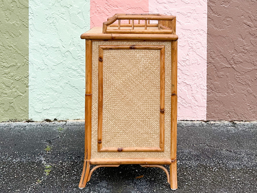 Island Chic Oversized Rattan Nightstand