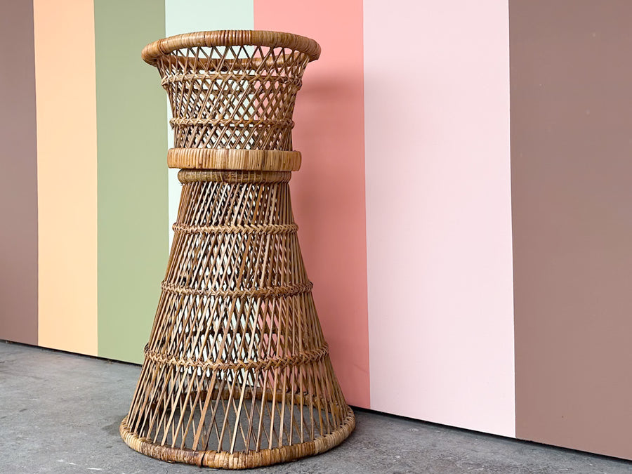Woven Rattan Plant Stand