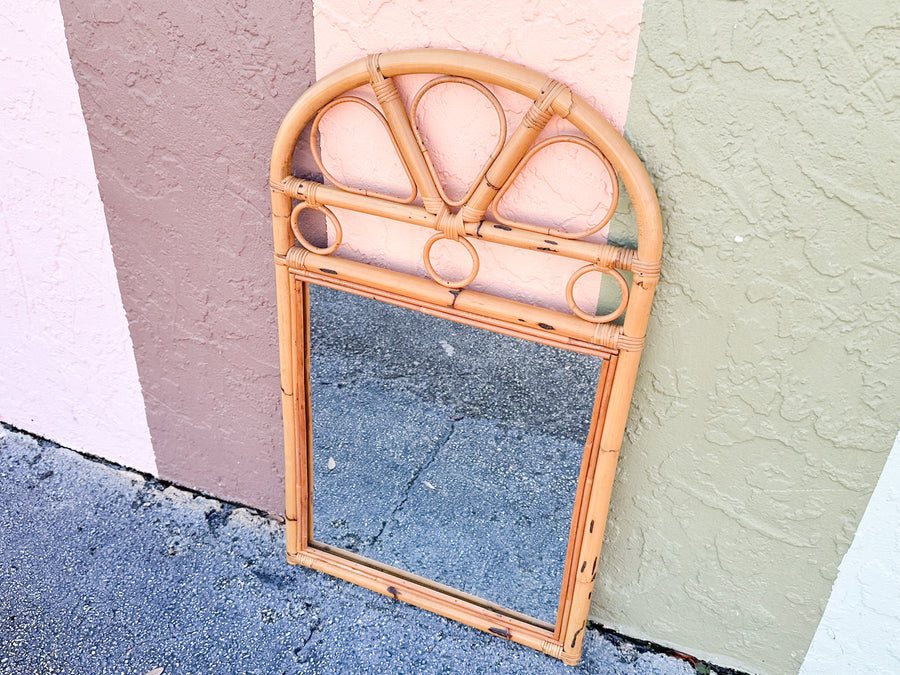 Old Florida Rattan Mirror