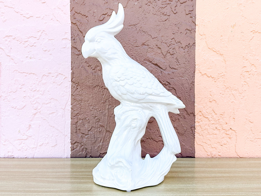 White Ceramic Cockatoo