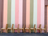 Set of Eight Baldwin Style Rattan Wrapped Dining Chairs