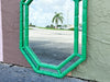 Grasshopper Green Faux Bamboo Octagon Mirror