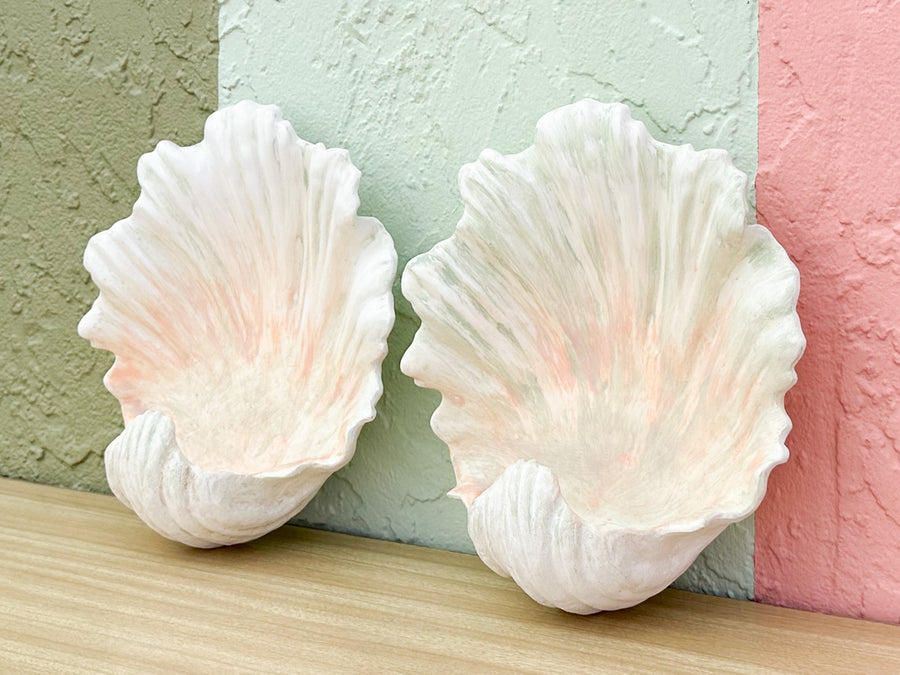 Pair of Clam Shell Wall Sconces
