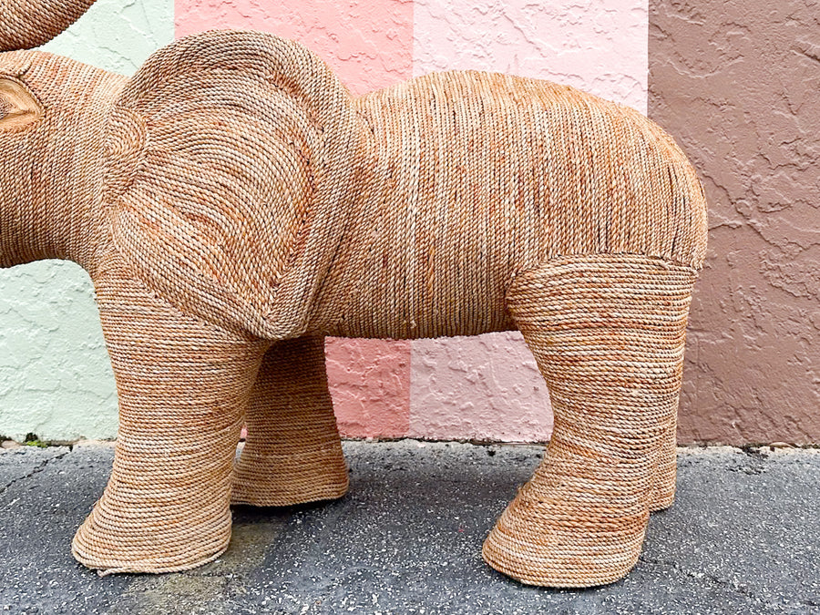Large Rattan Elephant